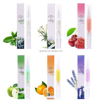 Stylo d'huile pour cuticules personnalisé avec logo, saveur fruitée, vitamine E, lavande/rose, 5 ml, distributeur rotatif pour cuticules gercées