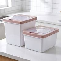 Poubelle en plastique pour détergent en poudre à lessive avec couvercle à charnière pour dosettes Granules de nettoyage au bicarbonate de soude Boîte profonde étanche à l'humidité pour balcon