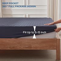 Protège-matelas en microfibre imperméable et silencieux, doux, respirant, lavable, fin, avec poches profondes