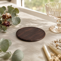 Sous-verres ronds en bois de noyer de 8,8 cm, 100 pièces, qualité supérieure, vierges pour gravure laser personnalisée, pour clubs de whisky et détaillants de cadeaux de luxe
