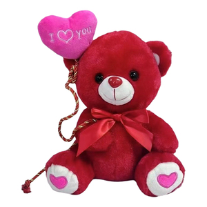 Wholesale Seven-color Valentine's Day Love Bear Holding <b>Balloon</b> Plush Toy Soft Soothing Doll Children's Cloth Doll for OEM/ODM - Product Image 1