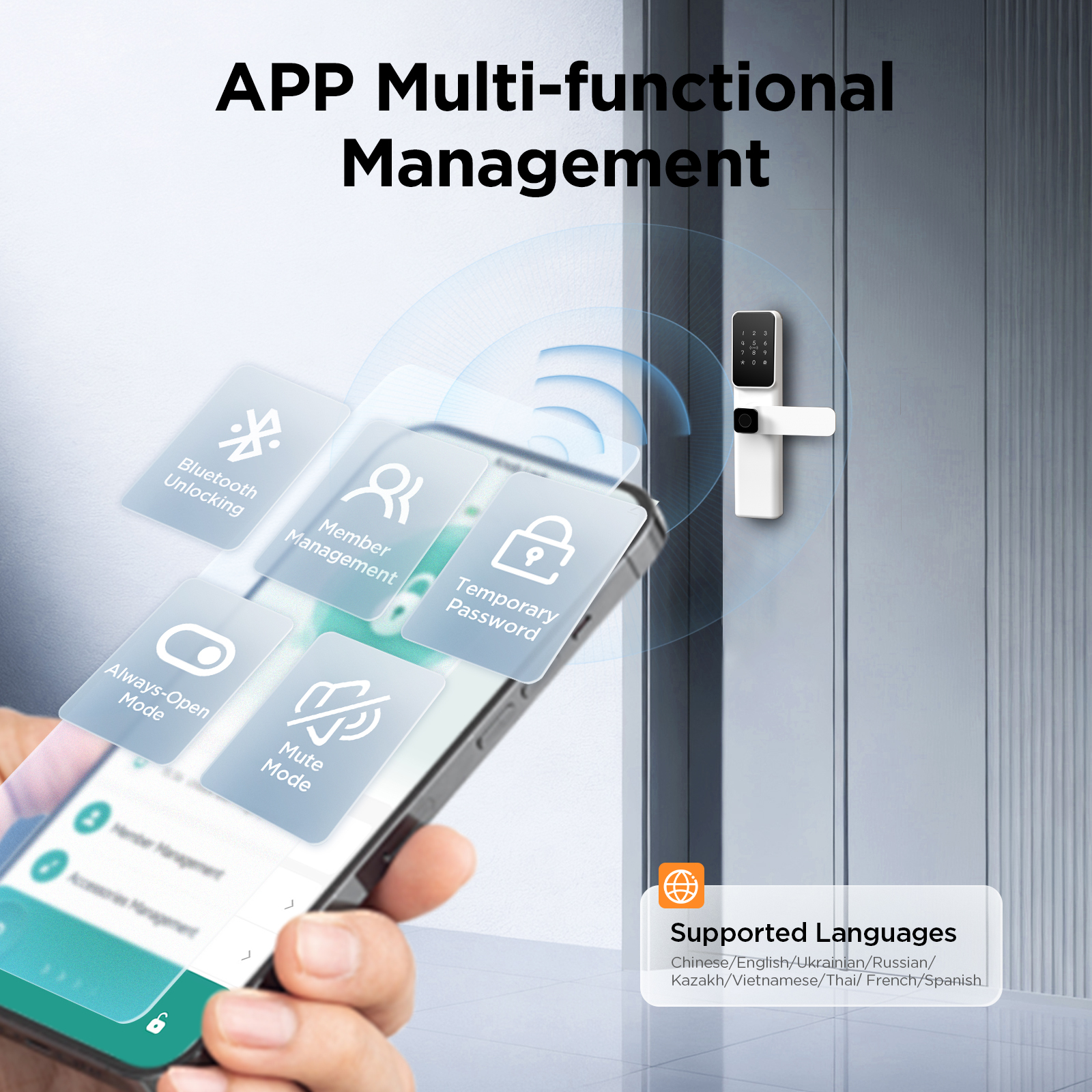 FILTA Tuya App Smart Door Lock Biometric Fingerprint Door Handle Version Digital Keyless Lock For Wooden Doors · image 4