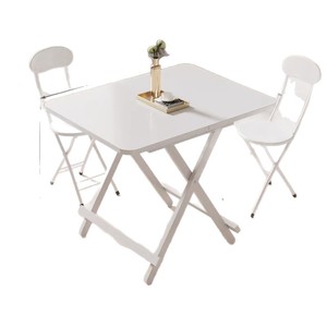 <b>Folding</b> <b>Table</b> Square Plastic Top Foldable Portable For Home Outdoor Dining Use - Product Image 5