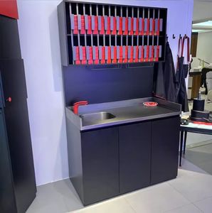 2025 Chanceux Salon De Coiffure En Acier Inoxydable Casier Teinture Pâte Rack Teinture Pâte Suspendu Présentoir Rack De Stockage - Product Image 6