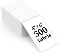 Étiquettes d'expédition thermiques directes blanches 4x6 pouces en rouleau, autocollantes, imperméables, certifiées ISO pour coursiers, colis, logistique et entrepôt