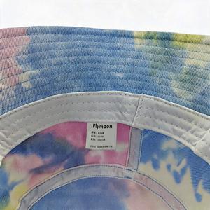 OEM Mode Unisex Baumwolle Batik Individuelles <span class=keywords><strong>Flymoon</strong></span> Stickerei-Logo Reise-Bucket-Hut Denim Gestreifter Outdoor-Fischerhut mit Breiter Krempe - Product Image 5