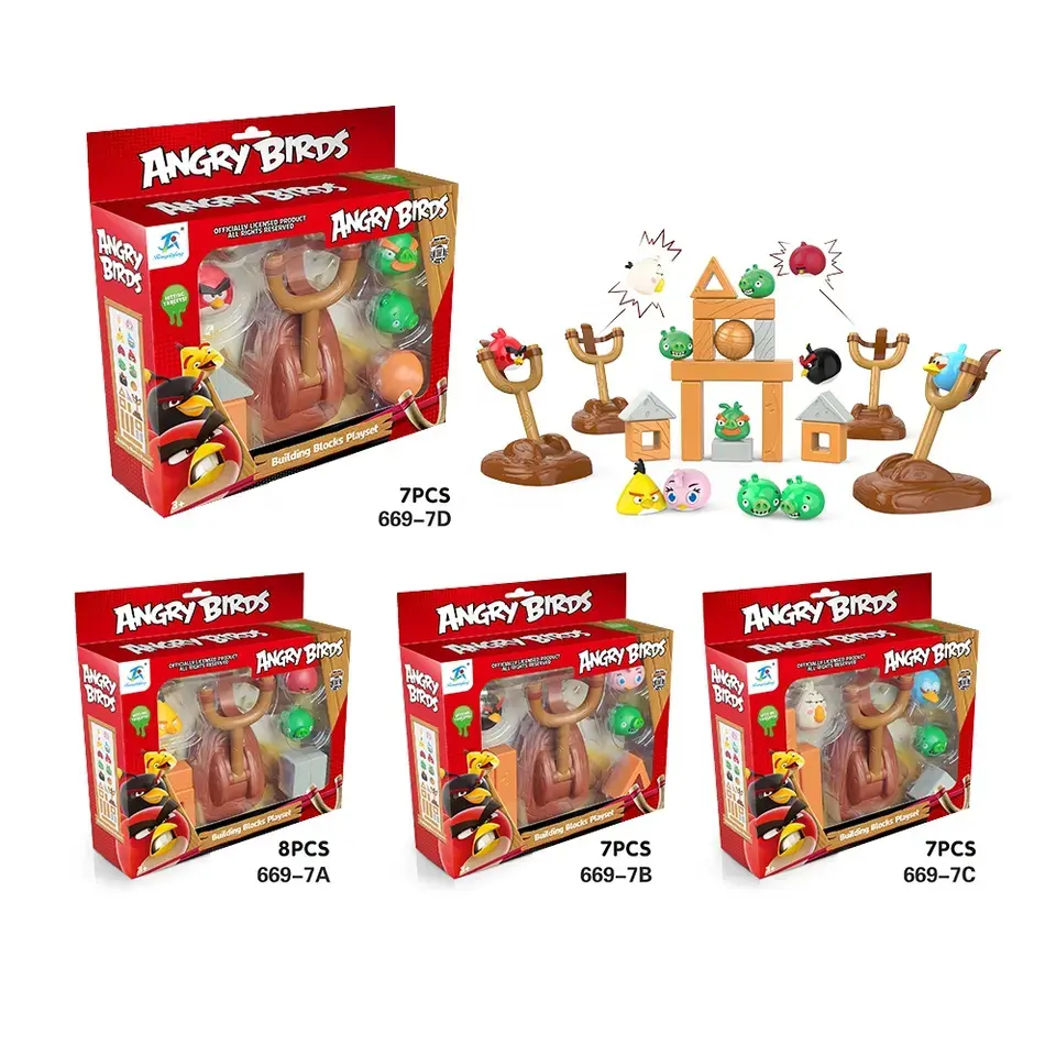 Oem Art Plastic Action Figure Custom 3d Printing Anime Custom Made Birds Angry Series Building Block Table Game Toys
