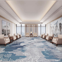 Tapis de luxe en polyester pour hall d'hôtel et chambre à coucher, revêtement de sol doux et épais, tapis acoustique