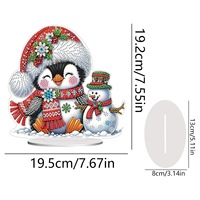Kit de peinture diamant 5D, ornement de bureau, support en acrylique, kit d'art diamant, décoration de table de Noël