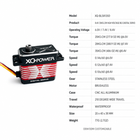 Moteur servo XQ-POWER XQ-BLS8135D 35 kg sans balais RC CNC étanche avec engrenage en acier inoxydable et boîtier en aluminium 210 degrés 8,4 V pour UAV