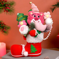 Bouquet de fils tricotés pour sapin de Noël moderne, fait main, en tissu polyester écologique, finition mate, pour la Sainte Vespèce