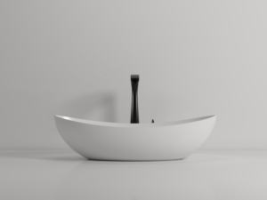 Lavabo de bain moderne et élégant <span class=keywords><strong>en</strong></span> forme de bateau ovale blanc au-dessus du comptoir pour la salle de bain - Product Image 2