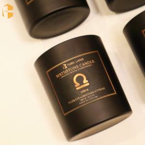 Bougie en cire de soja infusée de cristaux, parfum d'intérieur naturel à l'huile essentielle, fabrication artisanale, étiquette privée en gros, signe du zodiaque - Product Image 4