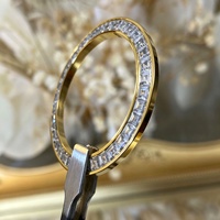 Montre de luxe QF sertie de diamants, mouvement 4130, montre mécanique de haute qualité