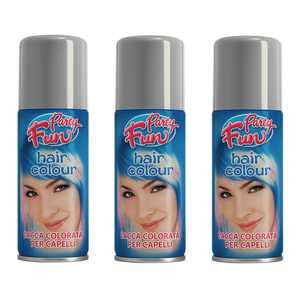 Spray colorante per capelli Party Fun 100 ml argento, tintura temporanea per feste - Product Image 6