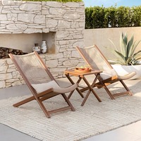 Chaise en rotin de loisirs en plein air nordique et Table basse canapé inclinable pliant pour balcon cour sommeil pour utilisation dans le parc