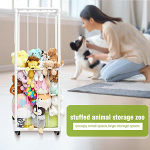   Étagère de rangement créative en PVC pour peluches, cage de rangement pour poupées avec fond en maille, organisateur pour peluches - Product Image 2