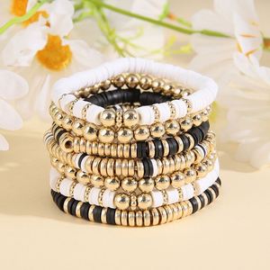 Vintage Bohemian Polymer Clay Beaded Bracelet <b>Set</b> for Men and <b>Women</b> - Trendy Handmade Fashion Jewelry <b>Gift</b> - Product Image 4