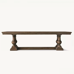 <span class=keywords><strong>Tavolo</strong></span> <span class=keywords><strong>da</strong></span> pranzo rettangolare in rovere massello francese con base a colonna romana, adatto per <span class=keywords><strong>6</strong></span>/8/10/12 persone, arredamento per sala <span class=keywords><strong>da</strong></span> pranzo per villa. - Product Image 5