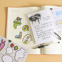 Paket stiker Harian Mingguan desain baru lucu bingkai foto Notebook jurnal perekat untuk kerajinan dan dekorasi