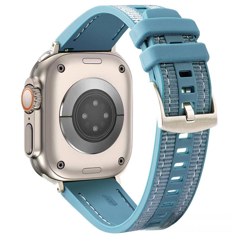 Pg-boucle argent bleu clair