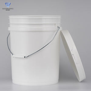 Assurance commerce Seau rond en plastique de 20L imprimé sur mesure avec poignée et couvercle en métal Série de seaux et barils de tambours du fabricant - Product Image 3