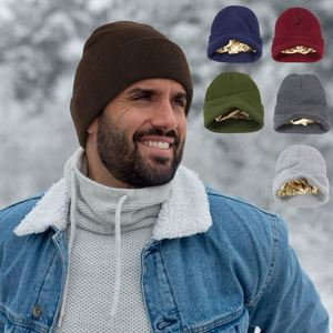 Vente en gros Casquettes Gorros pour homme et femme Bonnets d'hiver chauds tricotés en soie thermique doublés de satin acrylique Bonnet personnalisé - Product Image 1
