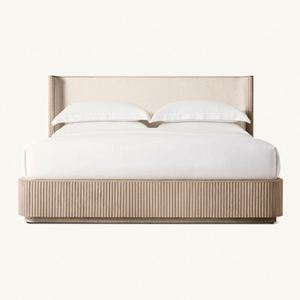 Meubles de chambre à coucher modernes haut de gamme, cadre de lit en bois Byron, style américain, lit king size en bois massif - Product Image 2