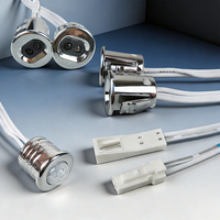 Lampu LED Kabinet DC12V-24V Sensor Gerak Pintu Tunggal/Pintu Ganda Detektor Sensor Saklar Sensor untuk Lampu LED Kabinet