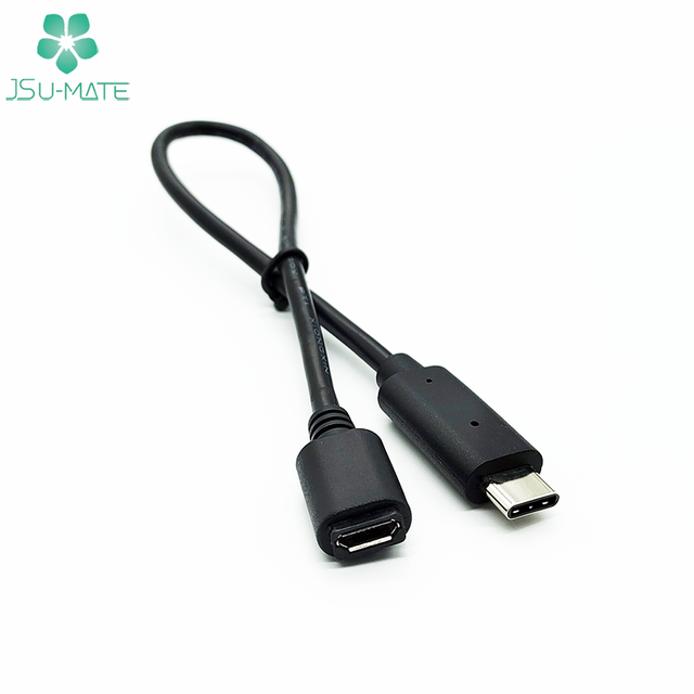 Custom USB-C Male to USB 2.0 Micro B 5 Pin Female Adapter Data Cable Type C to Micro-USB OTG Cable
