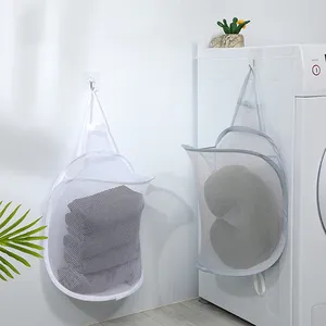 FF282 Hộ Gia Đình Thoáng Khí Hamper Treo Quần Áo Giỏ Lưu Trữ Đồ Chơi Giỏ Giặt Có Thể Gập Lại