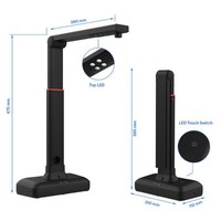 L'interface USB du scanner noir en aluminium véritable 21MP A2 prend en charge les systèmes Windows MacOS Scanner de caméra de documents de stock Garantie 1 an
