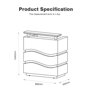 Meuble de salon de beauté professionnel Kangmei, <span class=keywords><strong>comptoir</strong></span> de réception moderne <span class=keywords><strong>et</strong></span> luxueux de petite taille avec éclairage LED - Product Image 2