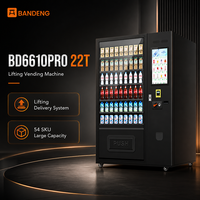 Máquina Expendedora Refrigerada BANDENG BD6610PRO 22T para Bebidas y Aperitivos con Gabinete Refrigerado de 54 SKU para Venta Minorista