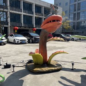 Fleur mangeuse d'hommes réaliste et mobile sur mesure |   Plante animatronique sonore/lumineuse pour parcs à thème intérieurs/extérieurs, centres commerciaux, décorations d'Halloween - Product Image 3