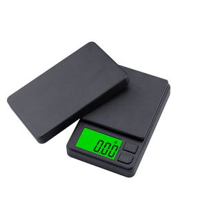 เครื่องชั่งดิจิตอลแบบพกพา ความแม่นยำ 0.01 กรัม จอแสดงผล LCD เครื่องชั่งน้ำหนักเครื่องประดับแบบพกพา รูปทรงสี่เหลี่ยมผืนผ้าสีดำ ใช้พลังงานจากแบตเตอรี่ - Product Image 1