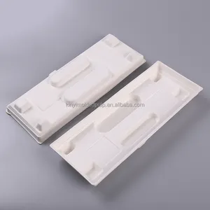 Custom Size Eco Disposable Sugarcane Pulp Paper Biodegradable Bagasse Packaging For Insert