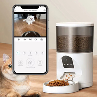 Gamelle automatique pour animaux de compagnie avec caméra, commande vocale, grande capacité (4L/6L), protection de la vie privée et fonction de minuterie