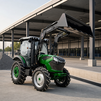 Tracteur compact 4x4 de 80 CV avec cabine climatisée et système hydraulique robuste pour le labour, le semis et les services agricoles modernes
