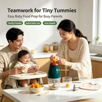 Robot culinaire électrique multifonctionnel pour bébés, hachoir à viande et mixeur de purées portable à faible bruit pour nourrissons