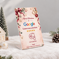 Weihnachtliche NFC Google Bewertungs- und Rezensionsstände mit Feedback-Funktion für Restaurants, Cafés, Hotels und Einzelhandelsaktionen