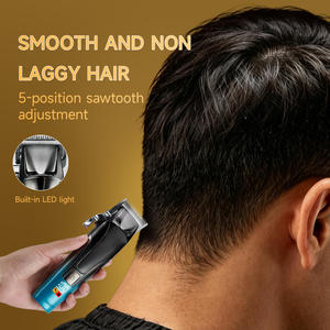 Tondeuses à cheveux professionnelles de haute qualité à faible bruit, rechargeables, pour <span class=keywords><strong>barbier</strong></span>, avec écran LED - Product Image 6