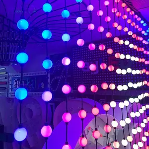 3d Led Pixel Ball Rgbw Colorful 12V Christmas Lights Wholesale WiFi Bluetooth Intelligent Control Led Disco Ball String Light