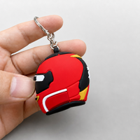 Porte-clés Casque Moto Personnalisé en Gros, Breloque Casque 3D en PVC pour Motard, Porte-clés Promotionnel en Caoutchouc pour Moto