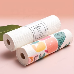 HENRICH Rouleaux de serviettes jetables 100 % bambou personnalisés, 50 feuilles, 3 couches de papier absorbant d'huile sélectionné pour la cuisine - Product Image 5