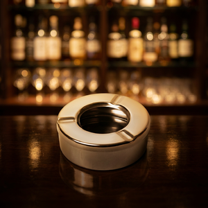 Cendrier rond en acier inoxydable avec couvercle - Product Image 4