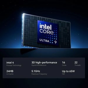 Мини-ПК AtomMan X7 Ti Inte1 ультра 9-185H 4-дюймовый экран 2 * USB4 2*5G RJ45 камера Oculink Win11 игровой ПК мини-компьютер WiFi7 - Product Image 2