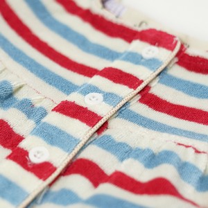 Vestito Estivo Casual Senza Maniche in Cotone con Bottoni per Bambine, Abito con Bretelle per <span class=keywords><strong>Neonata</strong></span>, Rosso e Blu a Righe - Product Image 3