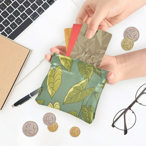 Aloha Print Hawaiian Kalo Design Leather Women Money Coin Pouch Mini Wallet <b>Small</b> Cash Coin <b>Purse</b> - Product Image 4