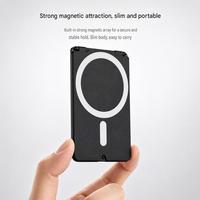 Porte-cartes magnétique pliable avec support arrière en PC transparent noir pour carte d'identité professionnelle et affichage sur bureau
